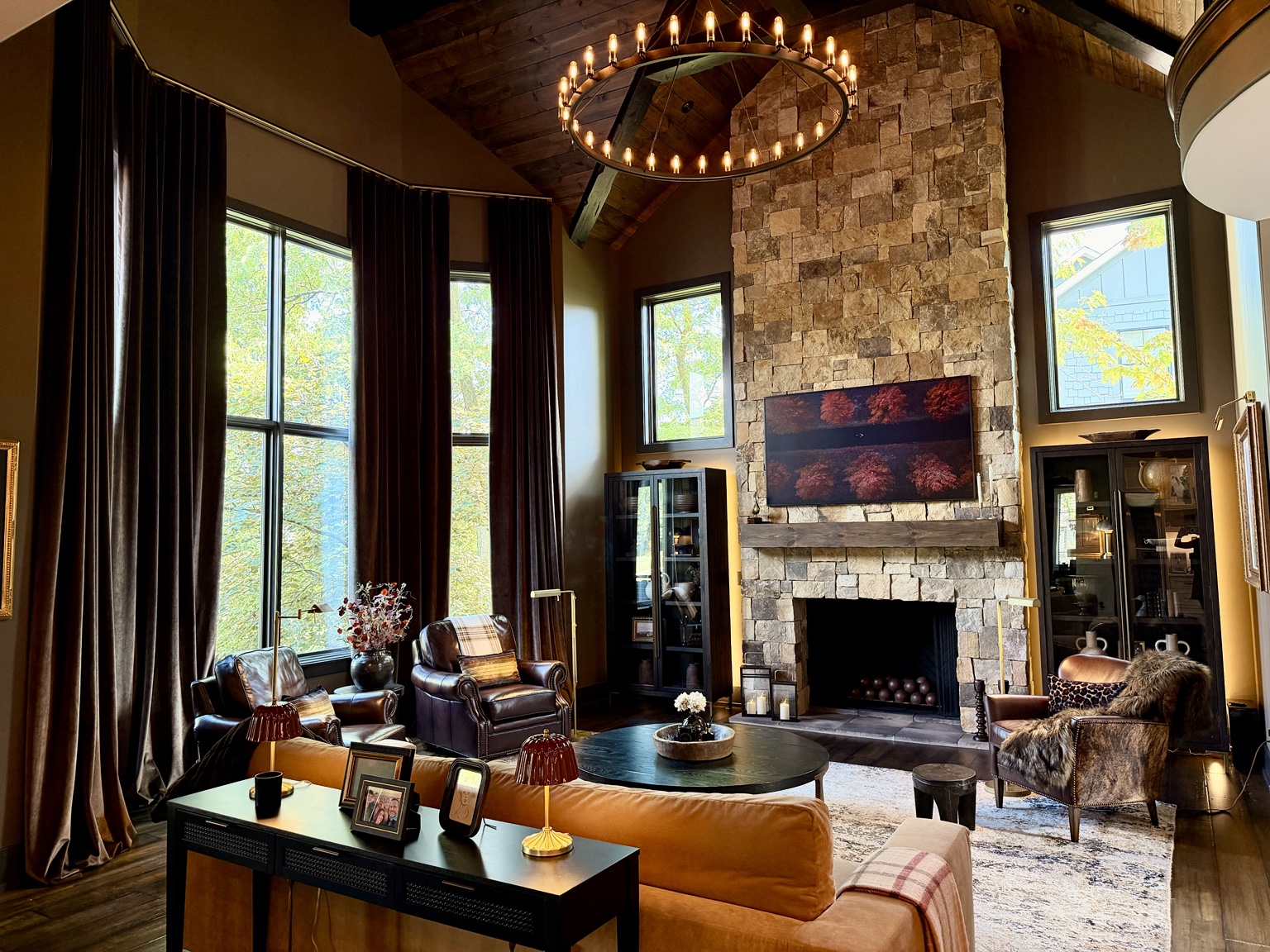 Dining and great room after photo